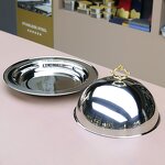 Buffet Server Plate Manufacturer - Durable Gold 47cm Oem Hotel Easy Clean With Lid Stainless Steel Trays
