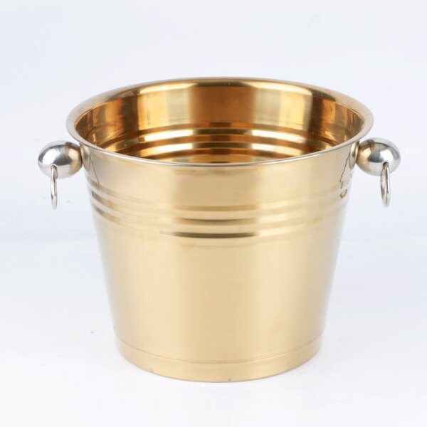 Ice Bucket Manufacturer - Custom Large 6L Luxury Stainless Steel Bar Champagne Beer Wine Bottle Cooler Gold Party