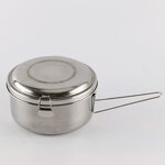 Tiffin Carrier Manufacturer - Take Away Metal Single Layer Stainless Steel 401 Food Container Lunch Box With Handle