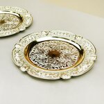 Charger Plates Manufacturer - 13inch Vintage Plastic Wedding Restaurant Table Decorative