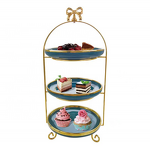 Cake Stand Manufacturer - Wedding Decorations Ceramic Plate 3 Tier Afternoon Tea Slate Cheese Board Plate