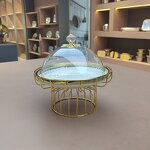 Fruit Plate Manufacturer - Nordic Creative Round Ceramic Hotel Home Dessert High-footed Cake Plate Stand