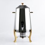 Hot Drink Dispenser Manufacturer - Gold Alcohol Heating Stainless Steel Juice Drink Silver Water With Faucet