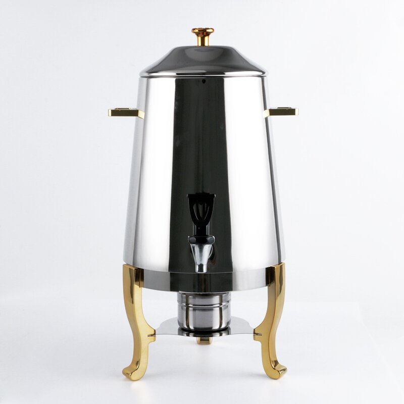 Hot Drink Dispenser Manufacturer - Gold Alcohol Heating Stainless Steel Juice Drink Silver Water With Faucet