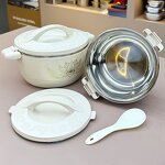 Hotpot Sets Manufacturer - Hot Selling Capacity1L+2L+4L+6L Stainless Steel Food Warmer Set Bento Lunch Box Casserole Container