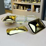 Buffet Food Warmer Manufacturer - Luxury Gold Glass for Hotel Restaurant Party 4.5L Chafing Dish