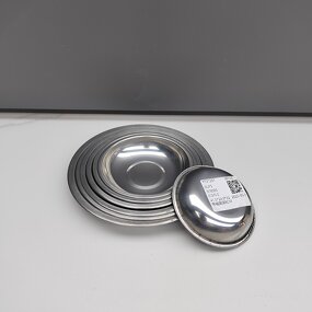 Metal Dinner Plate Manufacturer - Stainless Steel Polished Round Kitchen Plate Dish Dinnerware Baking Dishes