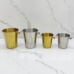 Wine Cooler Manufacturer - Large Luxury Stainless Steel 3L 5L New Style Whiskey Beer Champagne Cooler Tongs Golden Party