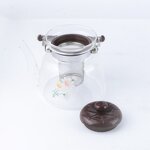 Glass Tea Pot Manufacturer - Top Seller 1200ml clear Cup Set High Borosilicate With Infuser Handle Suitable for Stovetop