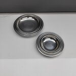 Metal Dinner Plate Manufacturer - Stainless Steel Polished Round Kitchen Plate Dish Dinnerware Baking Dishes