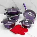 Cookware Set Manufacturer - Non-stick 12PCS Die Casting Aluminum Duty Heavy Gadget Kit Dishwasher Safe