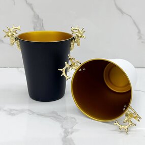 Ice Bucket Manufacturer - Wine Barrel Champagne Deer Head Diamond Pattern Stainless Steel Beer Bottle Cooler for Party Home Bar