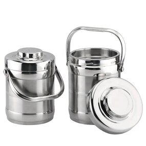 Food Carrier Manufacturer - Stainless Steel Double Wall Insulation Lunch Box Steel Soup Container