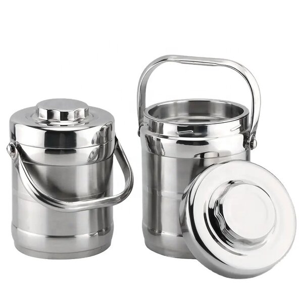 Food Carrier Manufacturer - Stainless Steel Double Wall Insulation Lunch Box Steel Soup Container