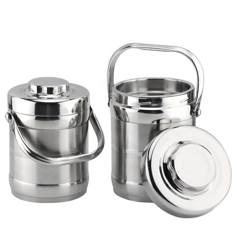 Food Carrier Manufacturer - Stainless Steel Double Wall Insulation Lunch Box Steel Soup Container