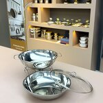 Buffet Food Warmer Manufacturer - Restaurant Equipment 8Litres Golden Stand Catering Party Gold Round 8L Chafing Dish Glass Lid