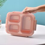 Lunch Box Manufacturer - Leak Resistant Stainless Steel +PP 3 Compartment Bento for Kids