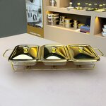 Buffet Food Warmer Manufacturer - Luxury Gold Glass for Hotel Restaurant Party 4.5L Chafing Dish