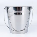 Ice Bucket Manufacturer - 1.5/2/3/4/5/6L Round Stainless Steel Metal Tin Beer Bottle Cooler for 6 Bottles With Matte Surface