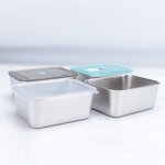 Food Storage Container Manufacturer - Durable Hotel Restaurant Kitchen Small Stainless Steel Metal With PP Lid