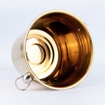 Ice Bucket Manufacturer - Custom Large 6L Luxury Stainless Steel Bar Champagne Beer Wine Bottle Cooler Gold Party