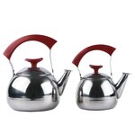 Stove Kettle Manufacturer - Stainless Steel Custom Polished 201 Kitchen Metal Teapot 3L Sustainable Stock Coffee Pot