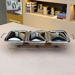 Buffet Food Warmer Manufacturer - Luxury Gold Glass for Hotel Restaurant Party 4.5L Chafing Dish