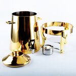 Hot Drink Dispenser Manufacturer - Gold Alcohol Heating Stainless Steel Juice Drink Silver Water With Faucet