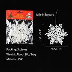 Christmas Decoration Manufacturer - Pendant White Acrylic Snowflake Holiday Party Scene Tree Ornament Snow