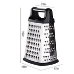 Box Grater Manufacturer - 4 Sides Multifunctional Cheese Zester Cheese Vegetable With Container