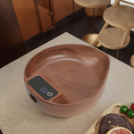 Digital Kitchen Scale Manufacturer - 2kg 0.1g Measure USB Type-C Charging Compact Portable Leaf Shade Walnut Wood Body Coffee with Timer