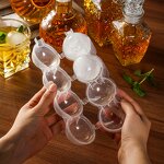 Ice Ball Cube Moulds Manufacturer - 4 Holes 3d Sphere Large Round Transparent Palet Sphere Hockey Puck Maker Plastic Whisky Tray