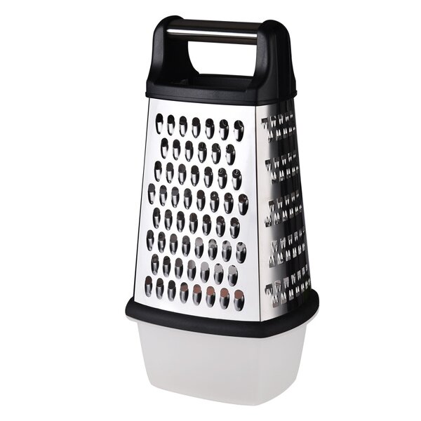 Box Grater Manufacturer - 4 Sides Multifunctional Cheese Zester Cheese Vegetable With Container