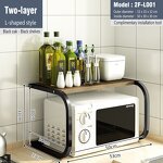 Kitchen Shelf Manufacturer - Microwave Oven Rack Household Double Countertop Desktop Rice Cooker Stand Organizer