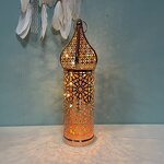 LED Iron Lantern Manufacturer - Temple Moroccan Style Decorative Candle Holder Gold Ornate Antique Inspired Wedding Eid