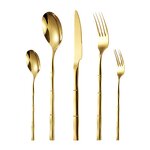 Flatware Sets Manufacturer - Reusable Restaurant Silver and Gold Stainless Steel Cutlery Set Silver Plated