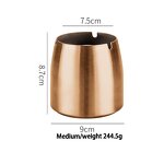 Ashtray Manufacturer - Modern Popular Rose Gold Stainless Steel With Lid Innovative Cigarette