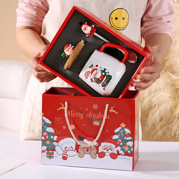 Ceramic Cup Gift Set Manufacturer - NewChristmas for Cross-border New Year Gifts Christmas Santa Office Coffee Children's