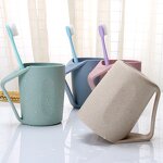 Gargle Cup Manufacturer - 2024 Popular Reusable Eco-Friendly Wheat Stalk for Washing Teeth Creative Sloping Mouth Upside Down
