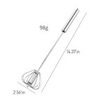 Egg Beater Manufacturer - 12Inch Stainless Steel Hand Push Rotary Whisk Blender Easy Self Stirring for Making Cream