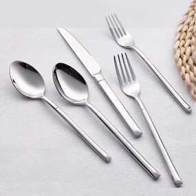 Cutlery Set Manufacturer - Factory Custom logo Bulk Luxury Spoon and Fork Stainless Steel with Gift Box