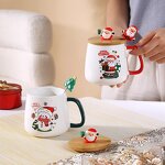 Ceramic Cup Gift Set Manufacturer - NewChristmas for Cross-border New Year Gifts Christmas Santa Office Coffee Children's