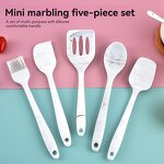 Baking Tool Set Manufacturer - New Silicone Kitchen Utensils Cream Scraper 5-piece Spatula Oil Brush