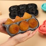 Ice Cube Trays Manufacturer - Silicone 6 Cavity Rose Shapes and Diamond Shaped Price 2 in 1 Molds Portable Ice Ball Maker with Lid