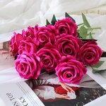 Artificial Silk Flower Manufacturer - 2025 High-End Ins Design Pearl Rose Wedding Arrangements Home Decor Simulated Roses Valentine's Day Gift