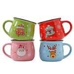 Ceramic Christmas Cups Manufacturer - Promotional SantaClaus Mugs Luxurious Cute Party Handle