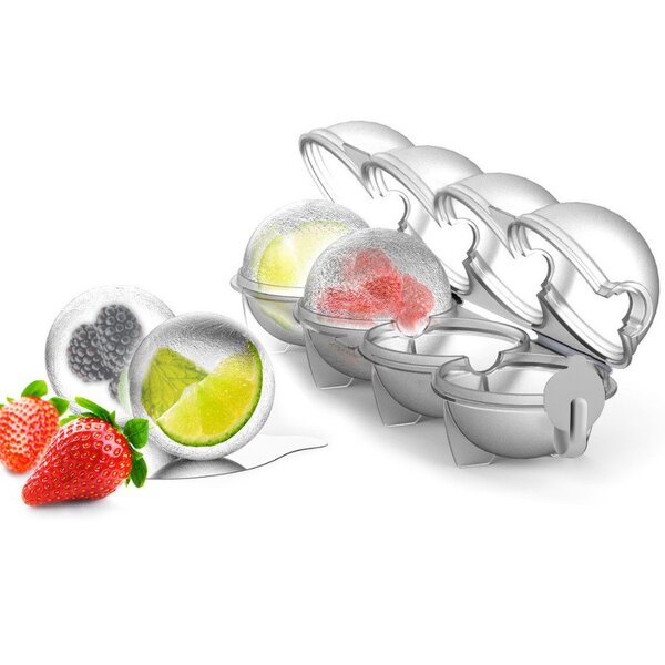 Ice Ball Cube Moulds Manufacturer - 4 Holes 3d Sphere Large Round Transparent Palet Sphere Hockey Puck Maker Plastic Whisky Tray