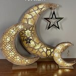 LED Star Moon Light Manufacturer - Eid Mubarak Decorative Lamp Muslin Light Home Art Craft