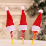 Christmas Hats Manufacturer - Wholesale Red Santa Tableware Knife Fork Set Holder Pocket Bag Party Dinner Wine Bottle Hat