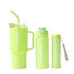 Portable Cup Manufacturer - Single-person Cute Children's Inspirational Sports Large-capacity Three-in-one Set Plastic